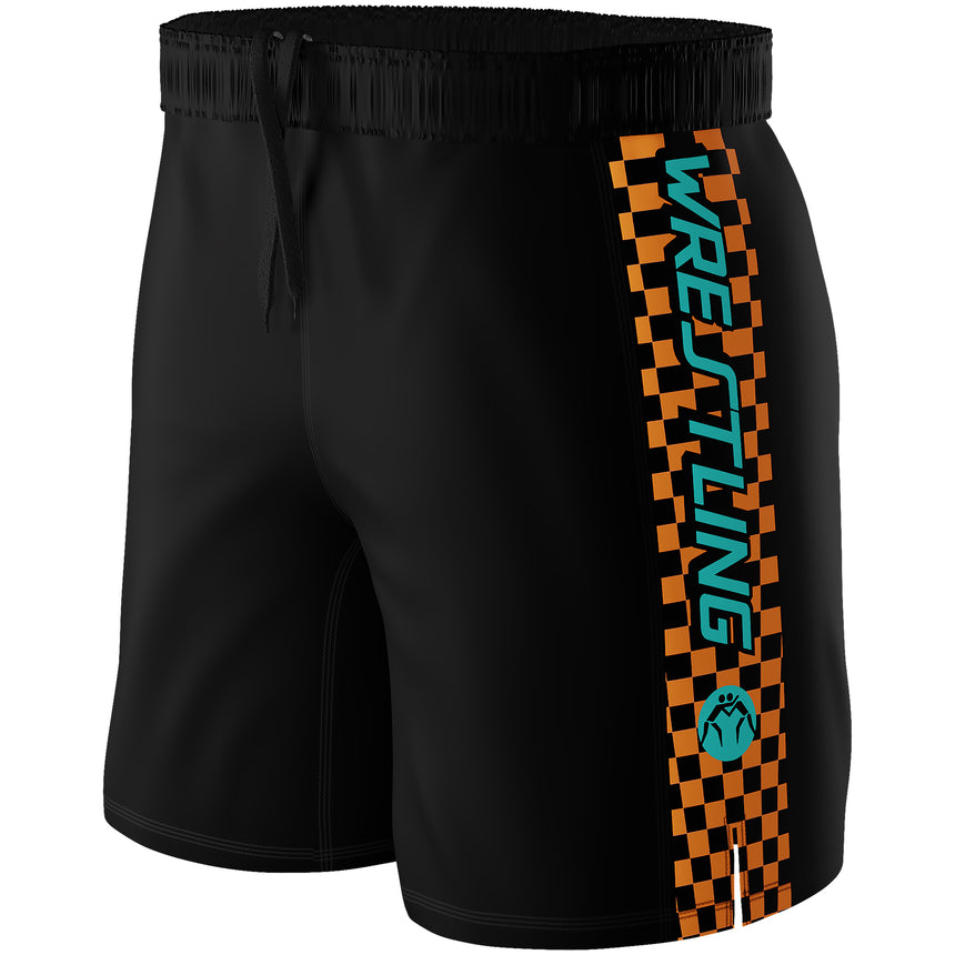 WrestlingMart Checkers Performance Wrestling Shorts