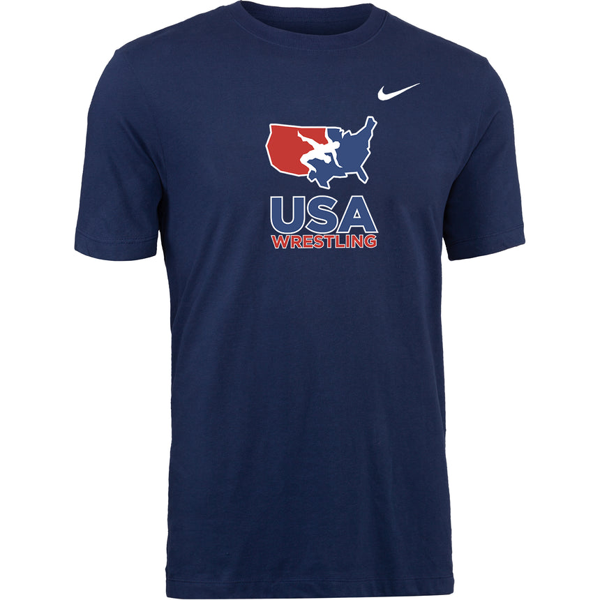 Nike Men's USA Wrestling Dri-Fit Cotton Tee
