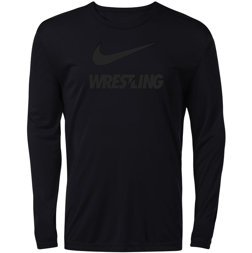 Nike Mens Wrestling Cotton Training Long Sleeve Tee