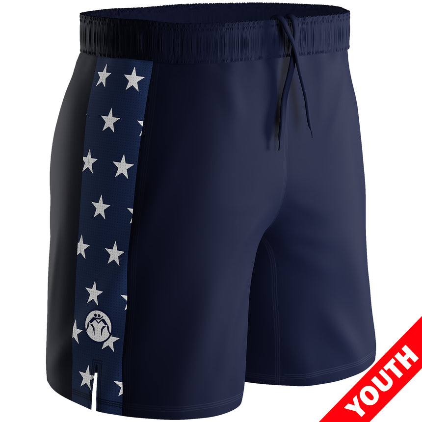 WrestlingMart Youth PATRIOT Performance Wrestling Shorts