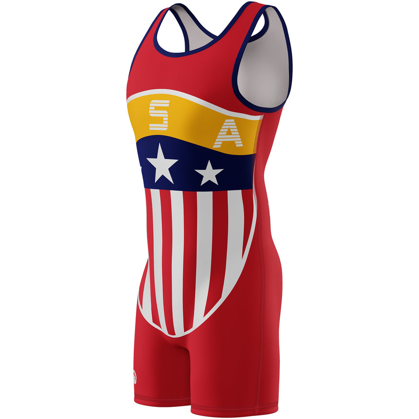 WrestlingMart USA Shield Singlet