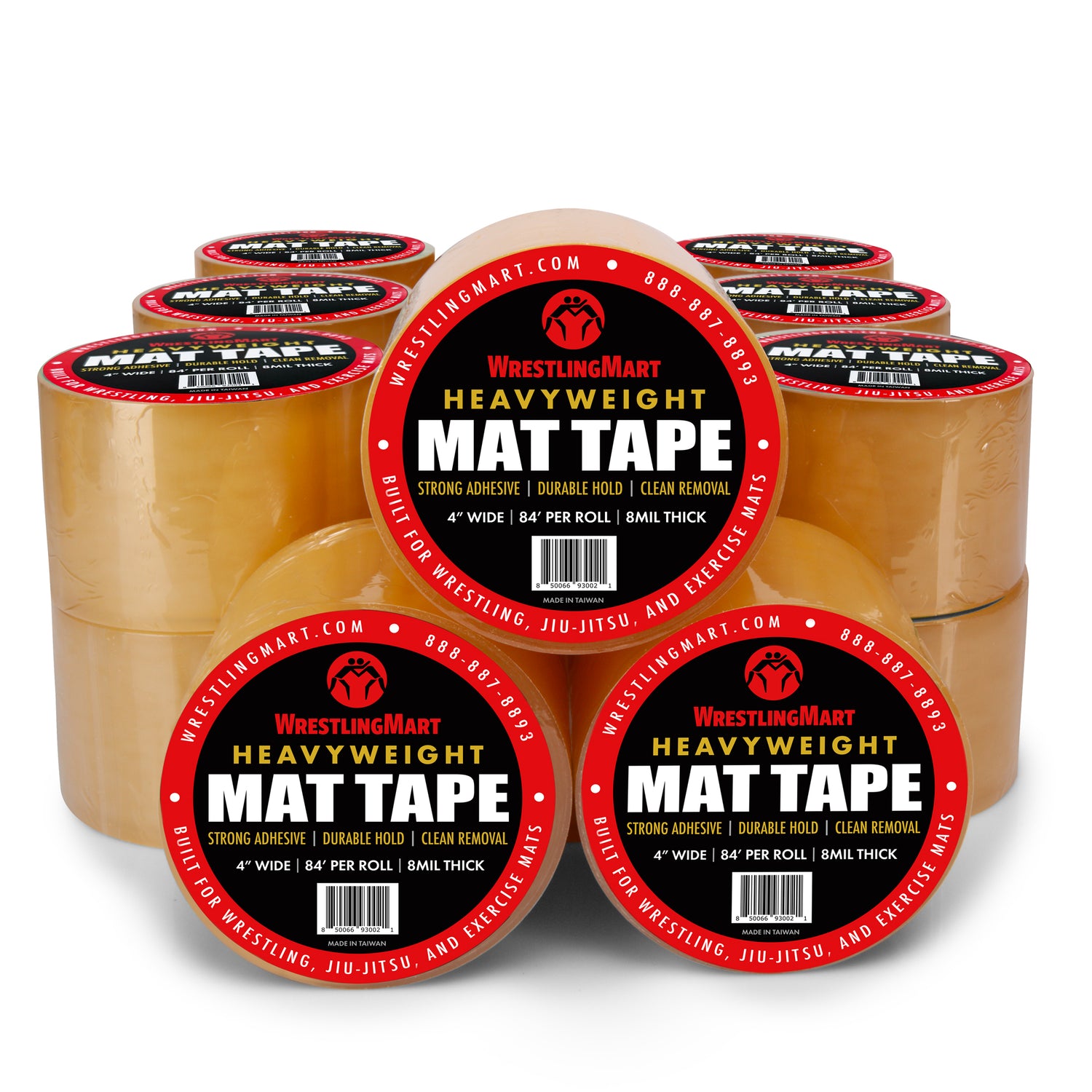 WrestlingMart 4 Inch Mat Tape (1 Case/24 Rolls)