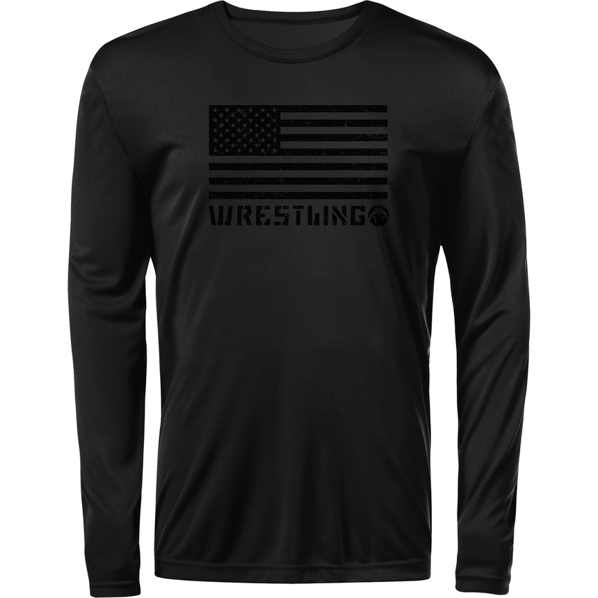 WrestlingMart American Wrestling Long Sleeve Tee