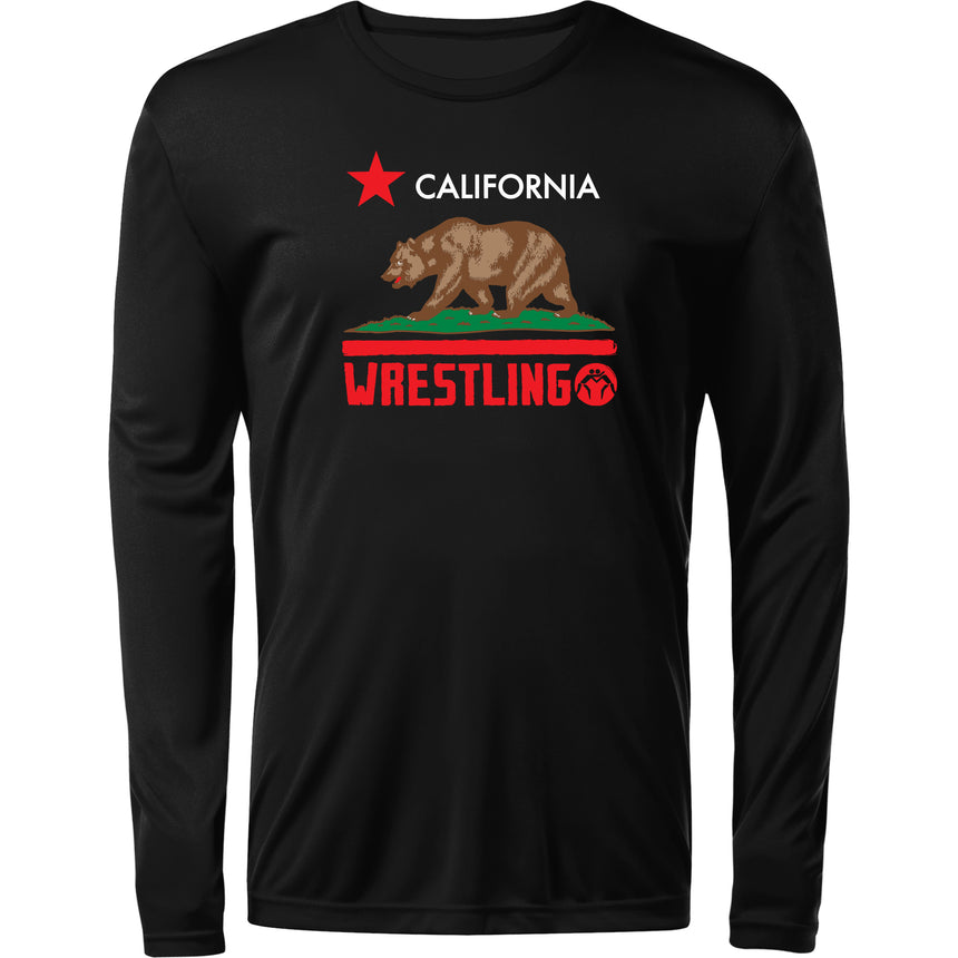 WrestlingMart Cali Flag Long Sleeve Tee