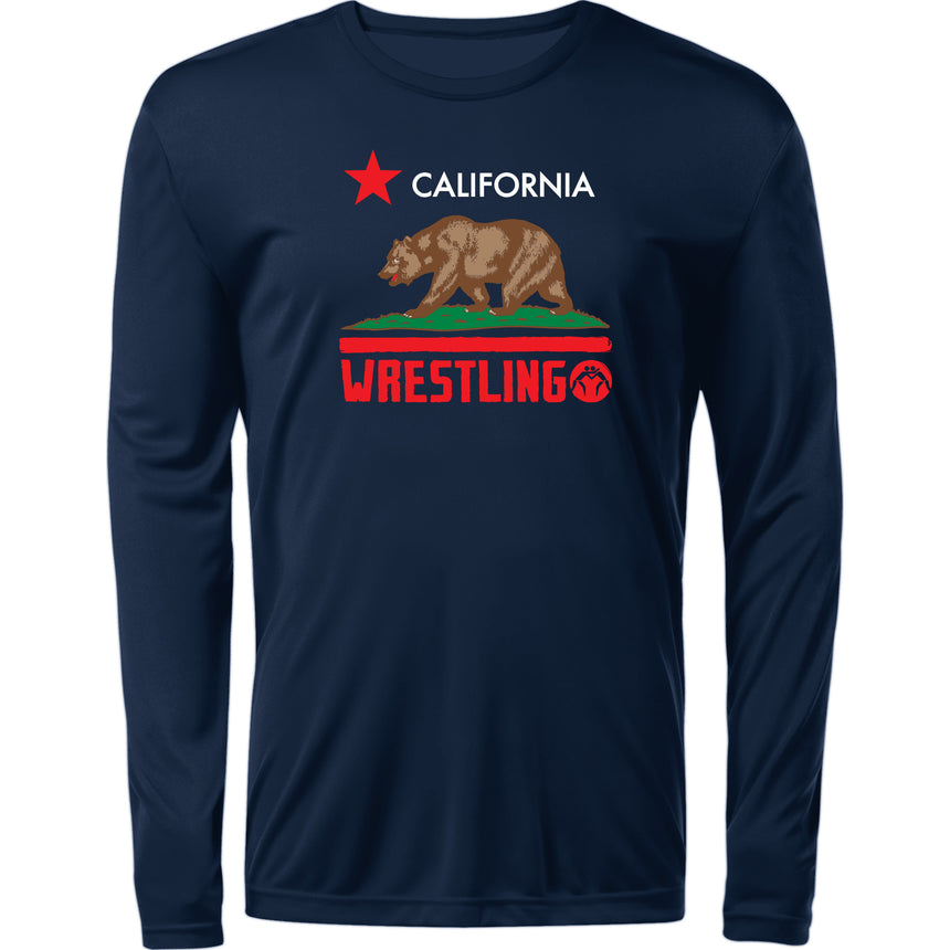 WrestlingMart Cali Flag Long Sleeve Tee