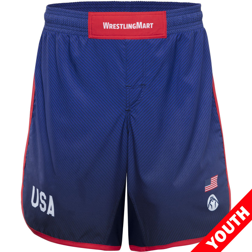 WrestlingMart Youth USA FADE 2 Fight Shorts