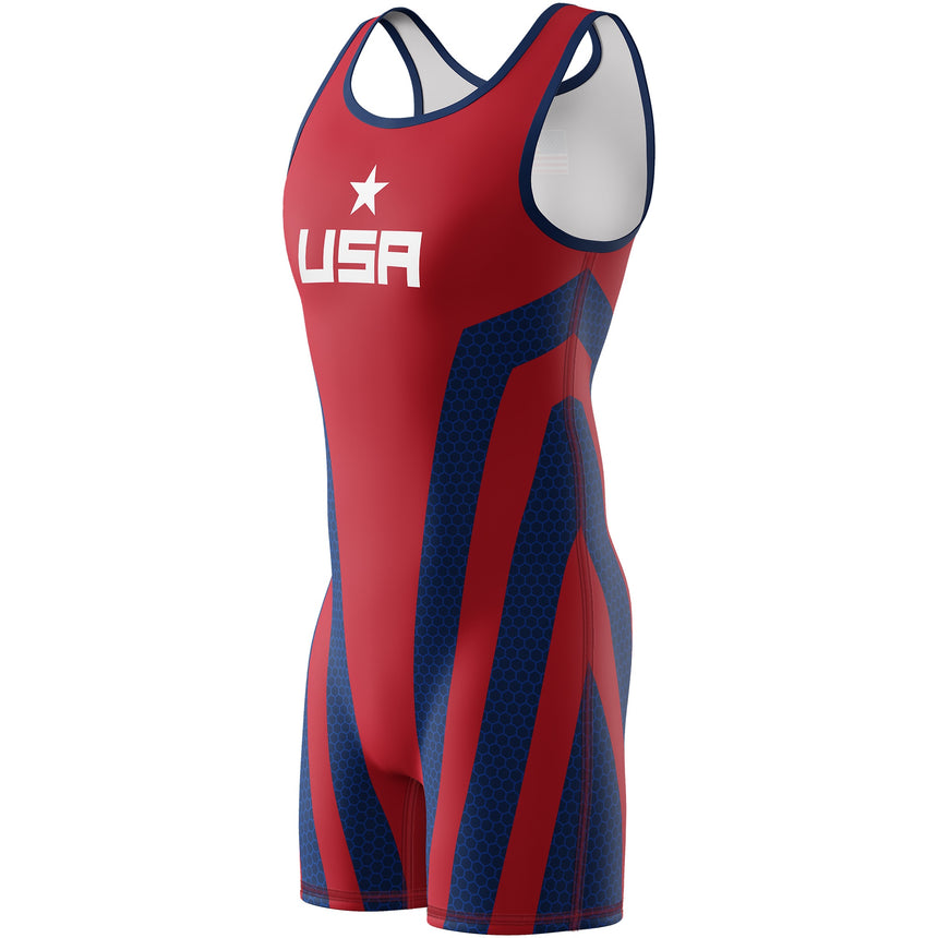 WrestlingMart USA Breakdown Singlet