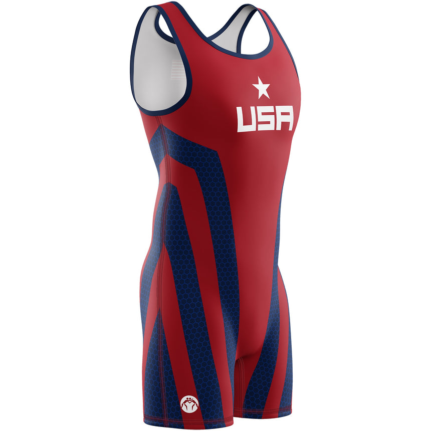 WrestlingMart USA Breakdown Singlet