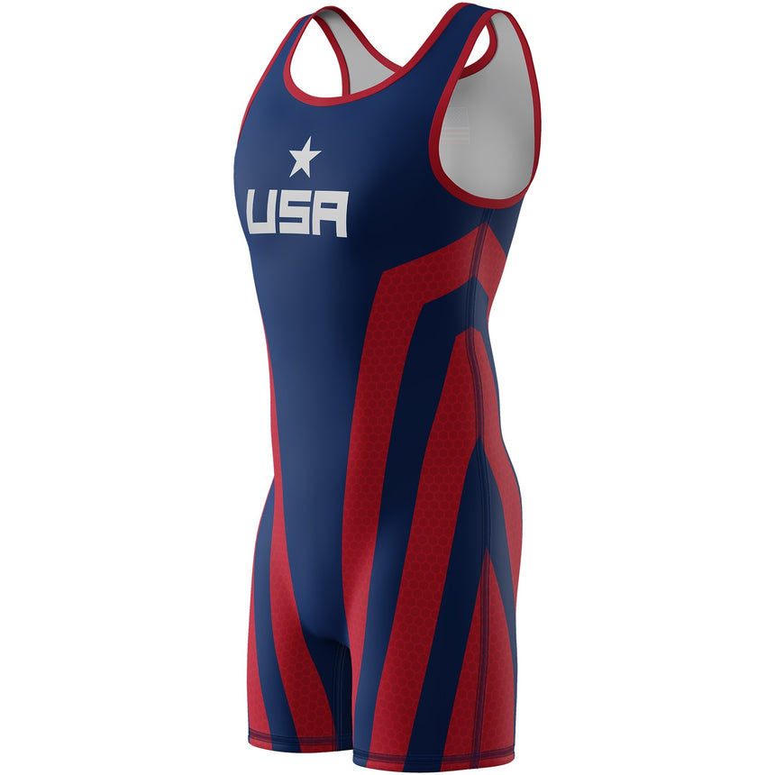 WrestlingMart USA Breakdown Singlet