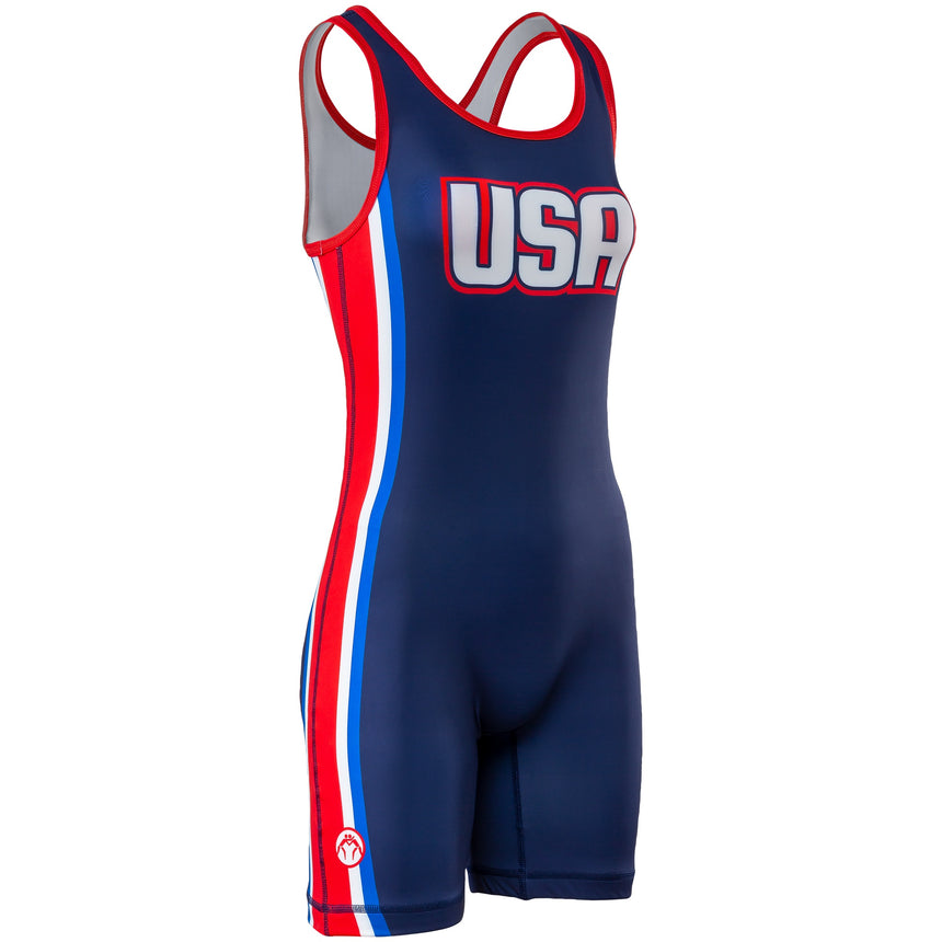 WrestlingMart Women's USA Bracket Singlet