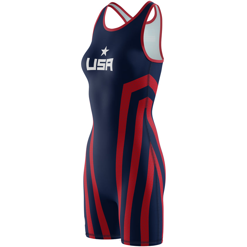 WrestlingMart Women's USA Breakdown Singlet