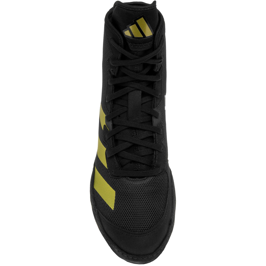 Adidas Adizero 7 Wrestling Shoes in Black and Gold top view