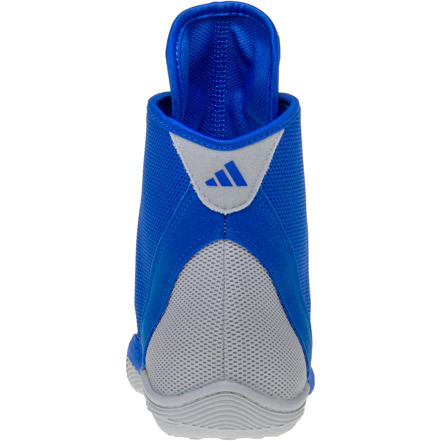 Adidas Adizero 7 Wrestling Shoes in Royal and Grey back view