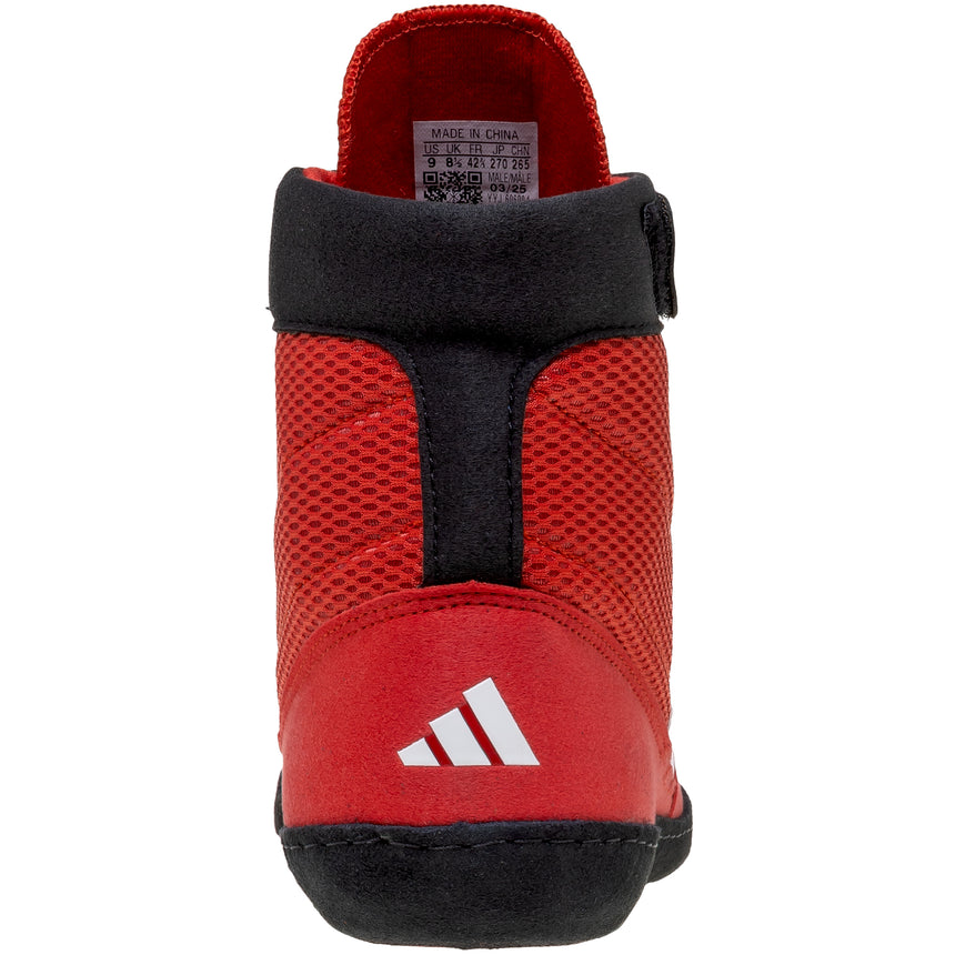 Adidas Combat Speed 4 Wrestling Shoes in Red, White and Black back view