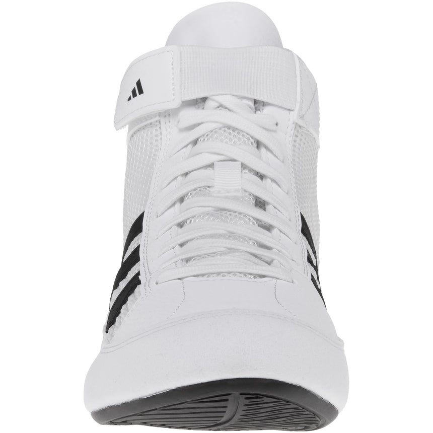 Adidas HVC 2 Wrestling Shoes in White and Black front view