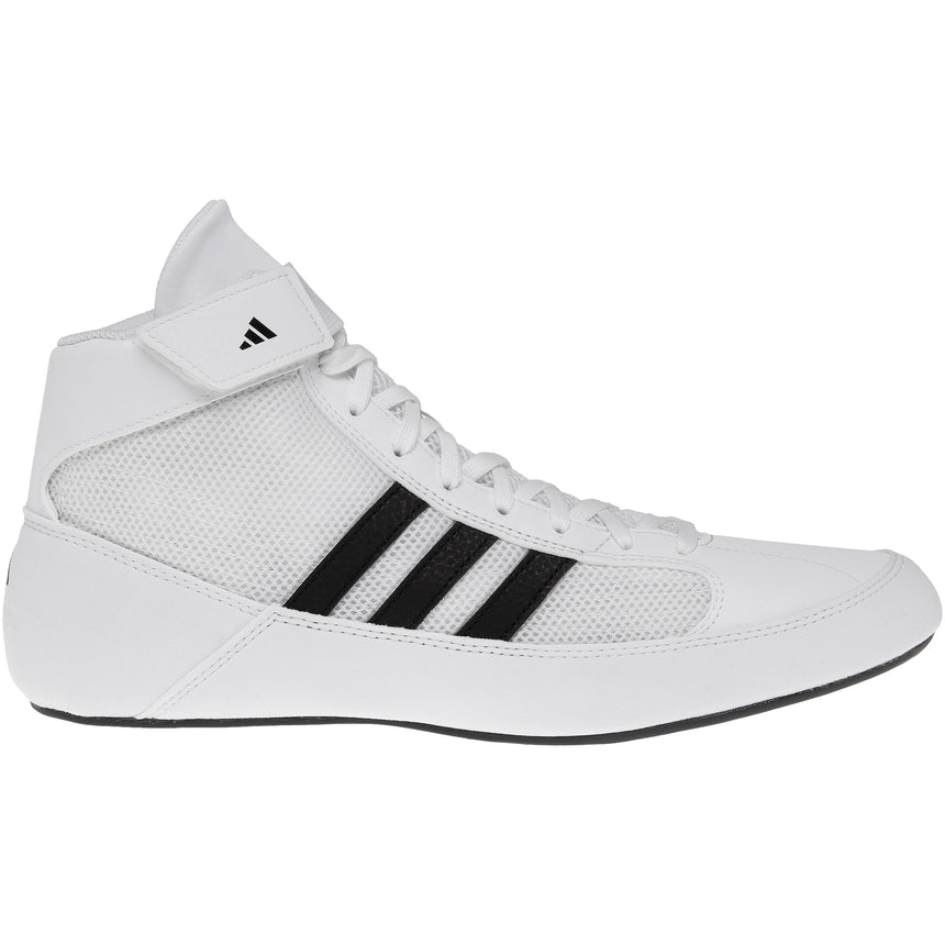 Adidas HVC 2 Wrestling Shoes in White and Black side view