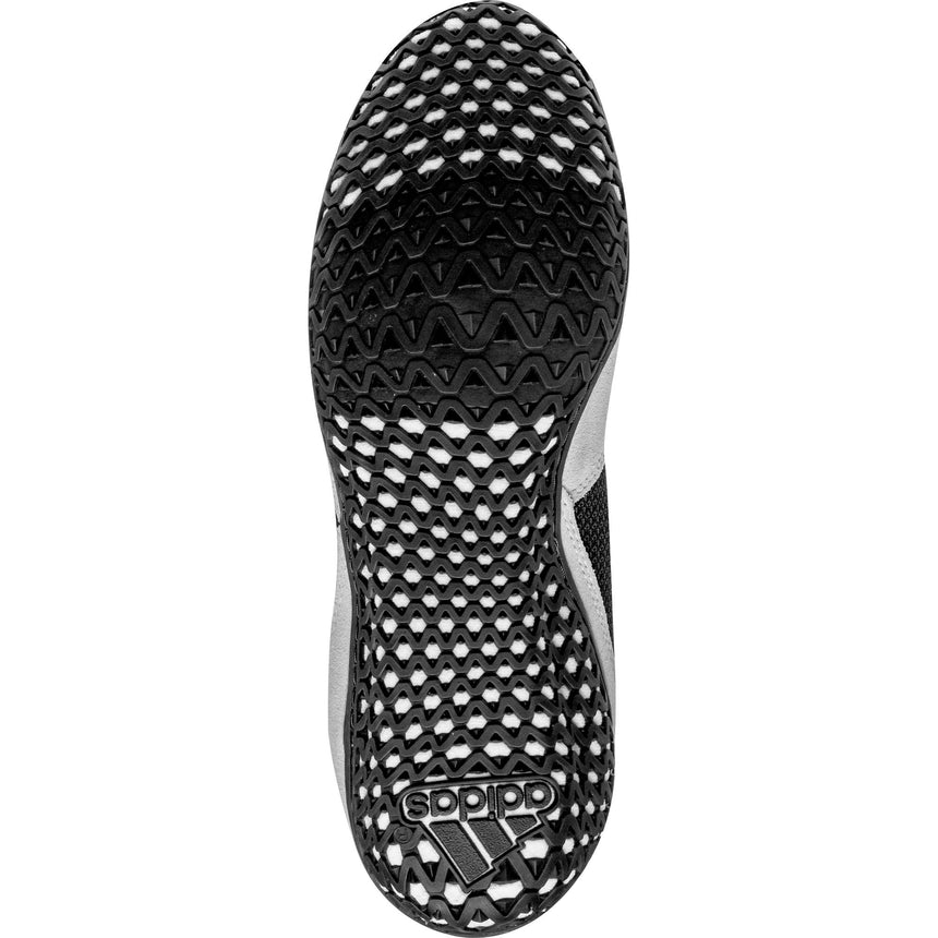 Adidas Mat Wizard 5 Wrestling Shoes in Black, Grey and White sole view