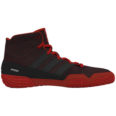 Adidas SpeedEx Wrestling Shoes in Black and Red side view