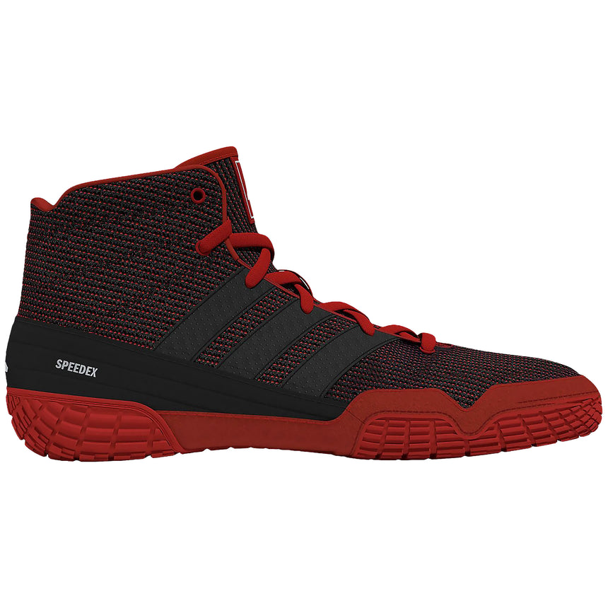 Adidas SpeedEx Wrestling Shoes in Black and Red side view