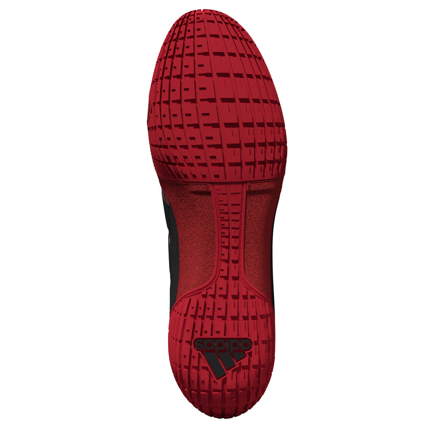 Adidas SpeedEx Wrestling Shoes in Black and Red sole view