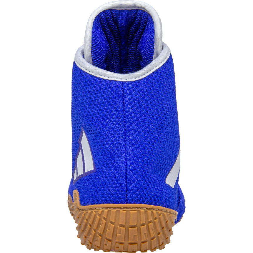 Adidas Tech Fall 2 Wrestling Shoes in Royal and White back view