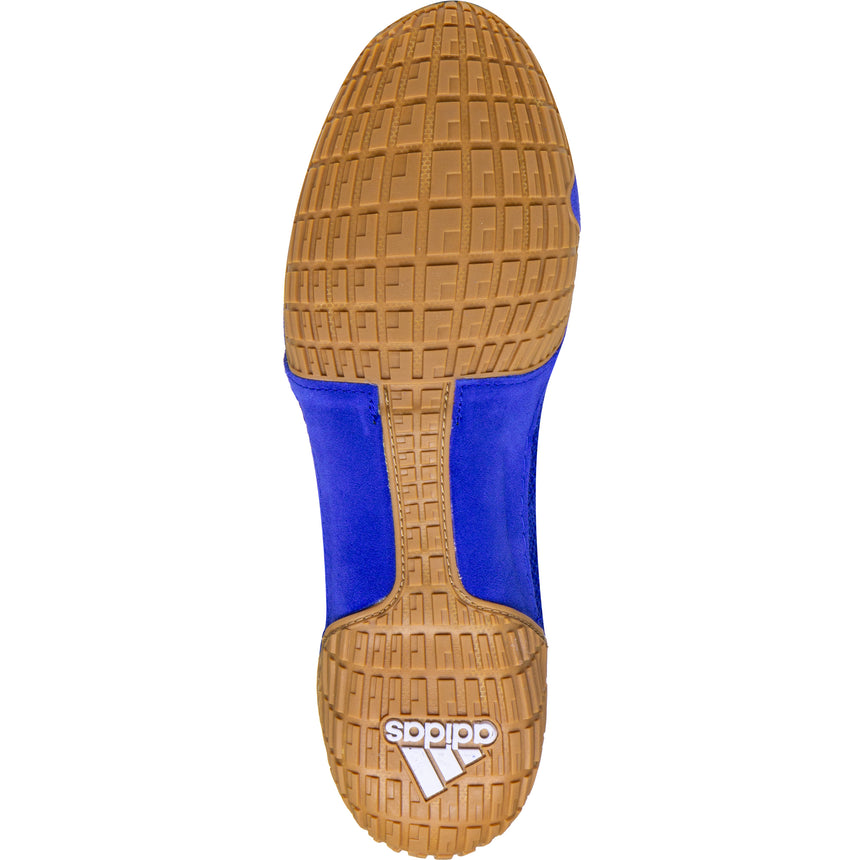 Adidas Tech Fall 2 Wrestling Shoes in Royal and White sole view