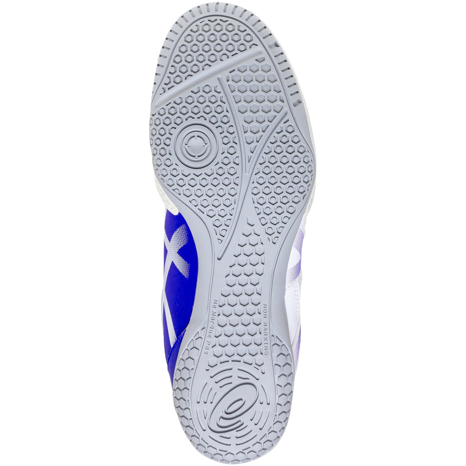 ASICS Matcontrol 3 Wrestling Shoes in White and Royal sole view