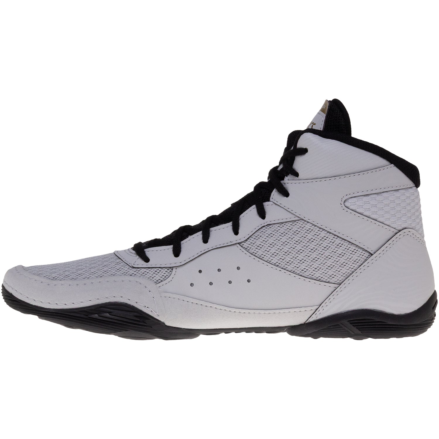ASICS Matflex 7 Kids Wrestling Shoes in Grey and Black side view 2