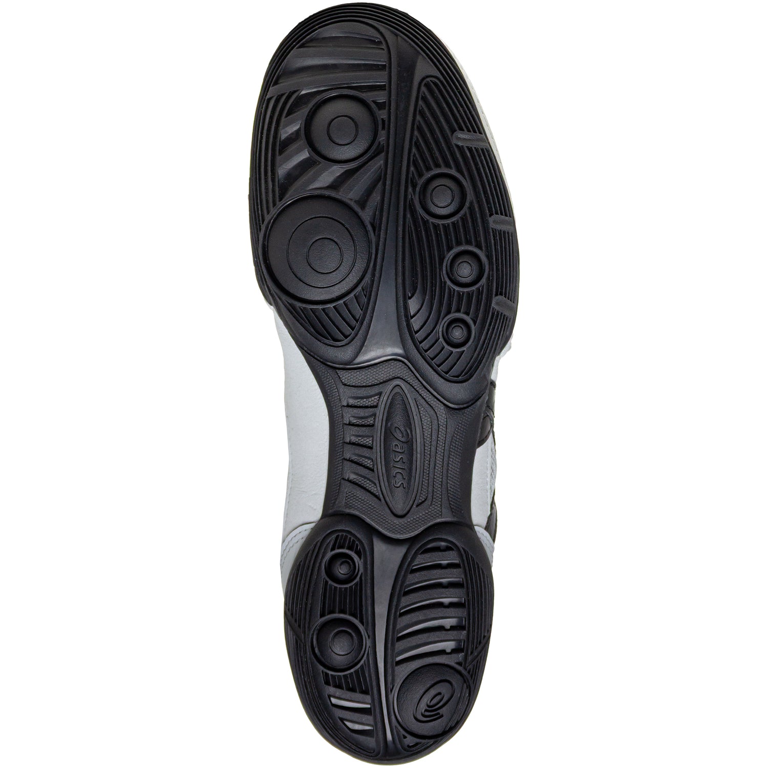 ASICS Matflex 7 Wrestling Shoes in Grey and Black sole view