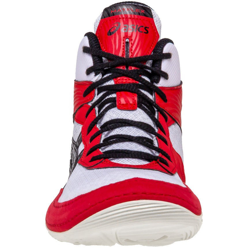 ASICS Matflex 7 Wrestling Shoes in Red and Black front view