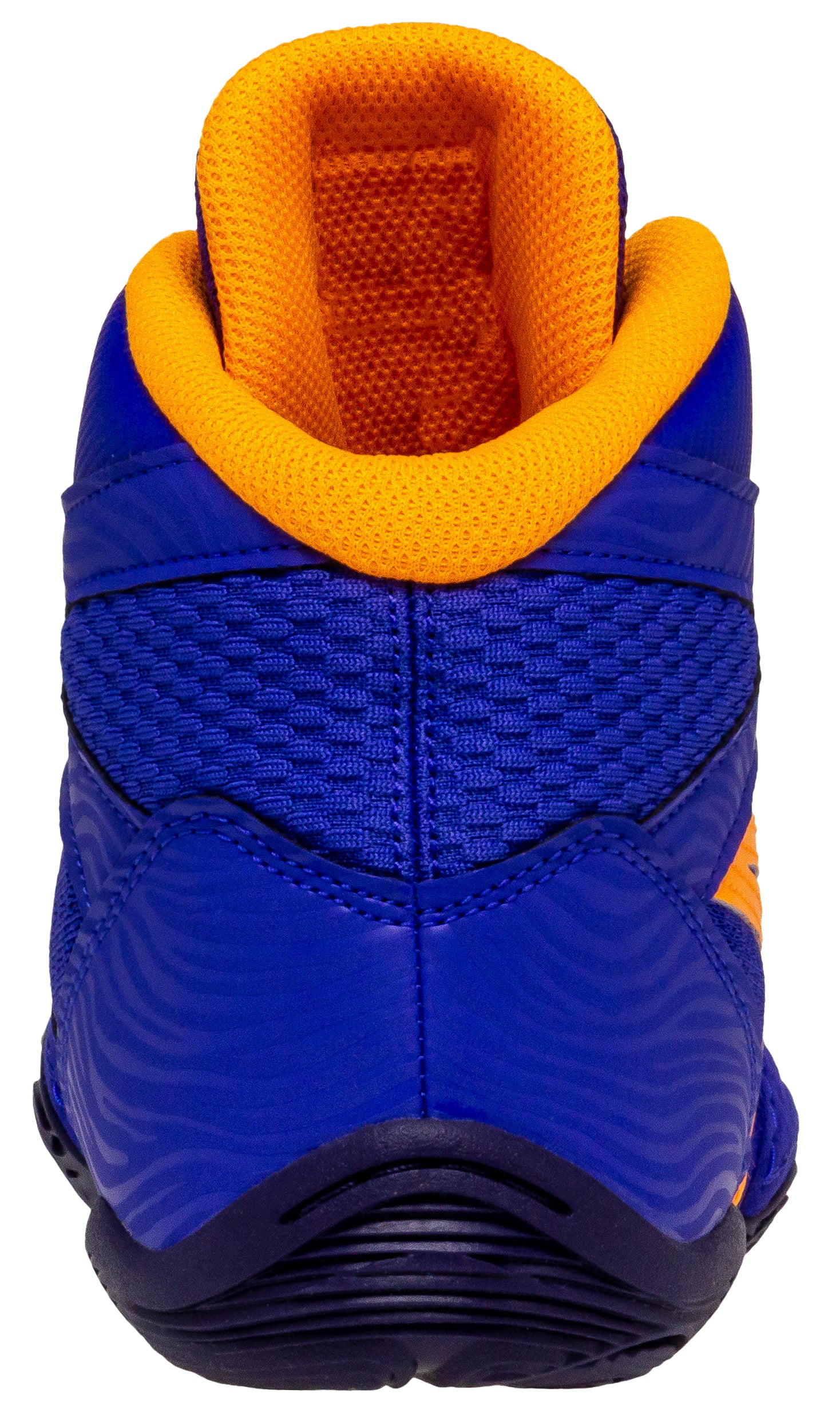 ASICS Matflex 7 Wrestling Shoes in Royal and Orange back view