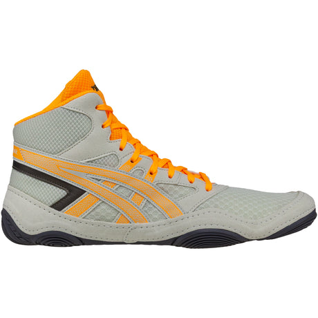 ASICS Snapdown 4 Wrestling Shoes in Grey and Orange side view