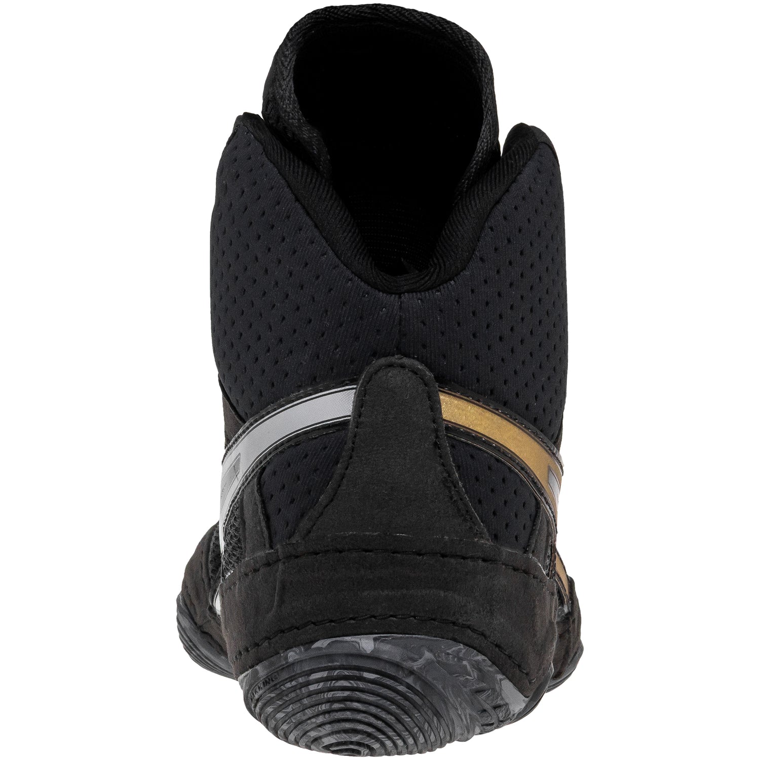 ASICS Women’s MatBlazer Wrestling Shoes in Black and Gold back view