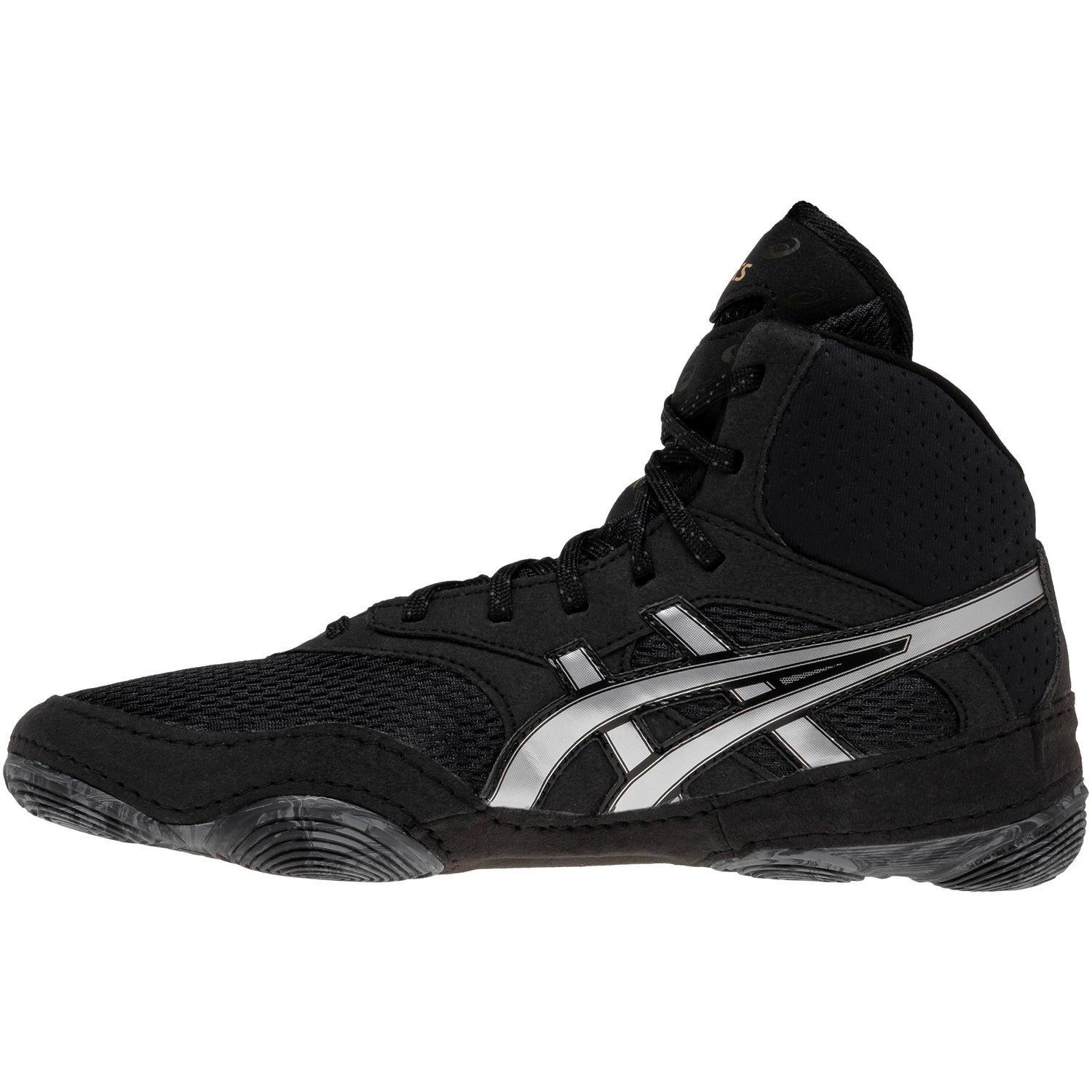 ASICS Women’s MatBlazer Wrestling Shoes in Black and Gold side view 2