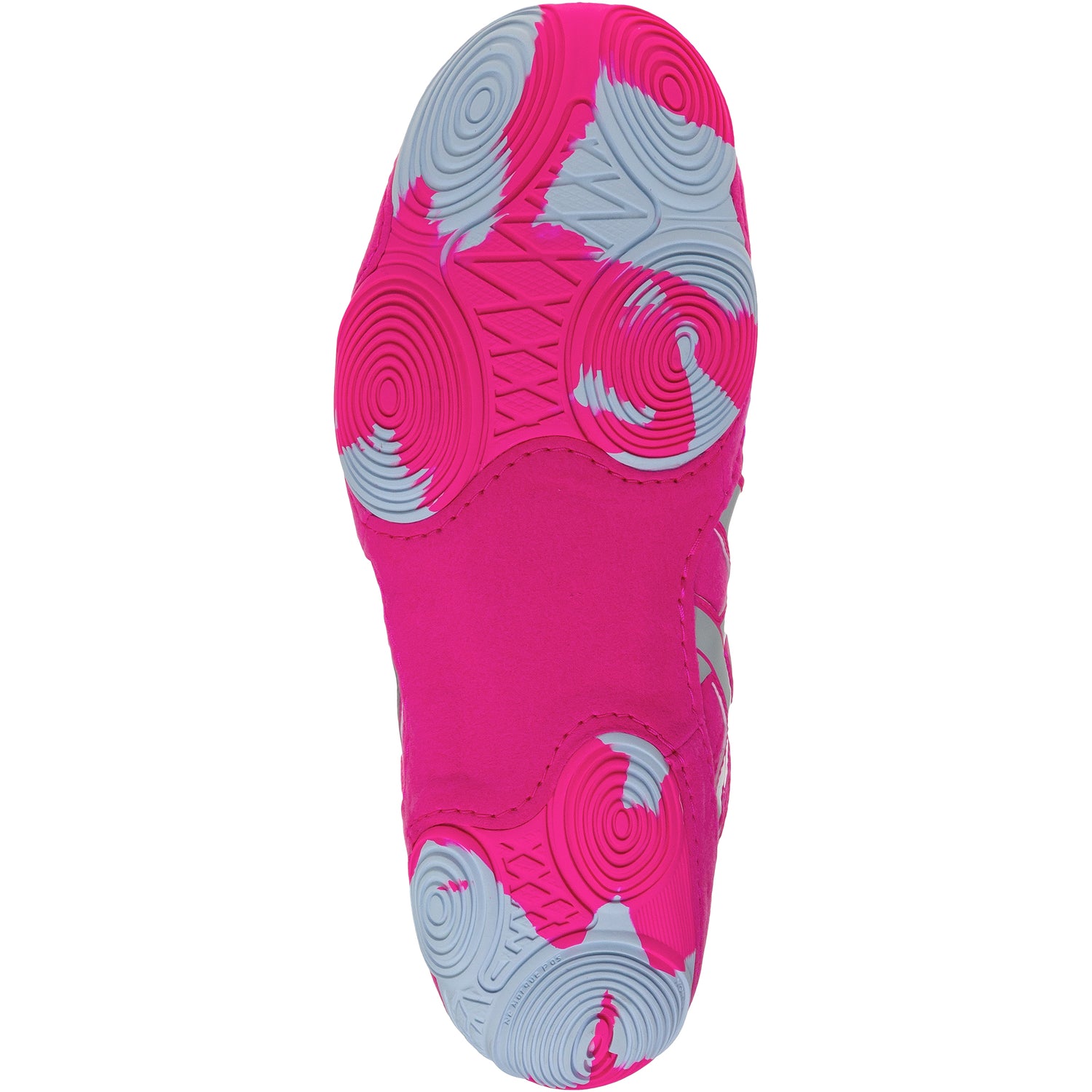 ASICS Women’s MatBlazer Wrestling Shoes in Pink and Silver sole view