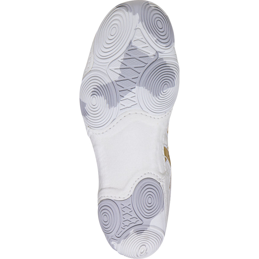 ASICS Women’s MatBlazer Wrestling Shoes in White and Gold sole view