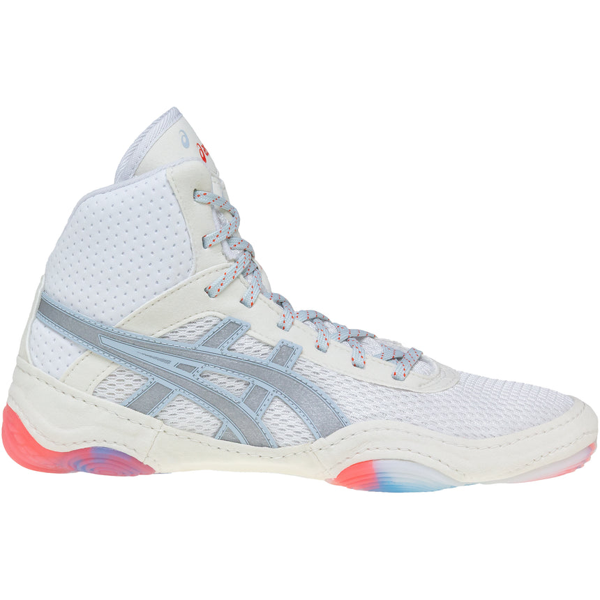 ASICS Women’s MatBlazer Wrestling Shoes in White and Silver side view