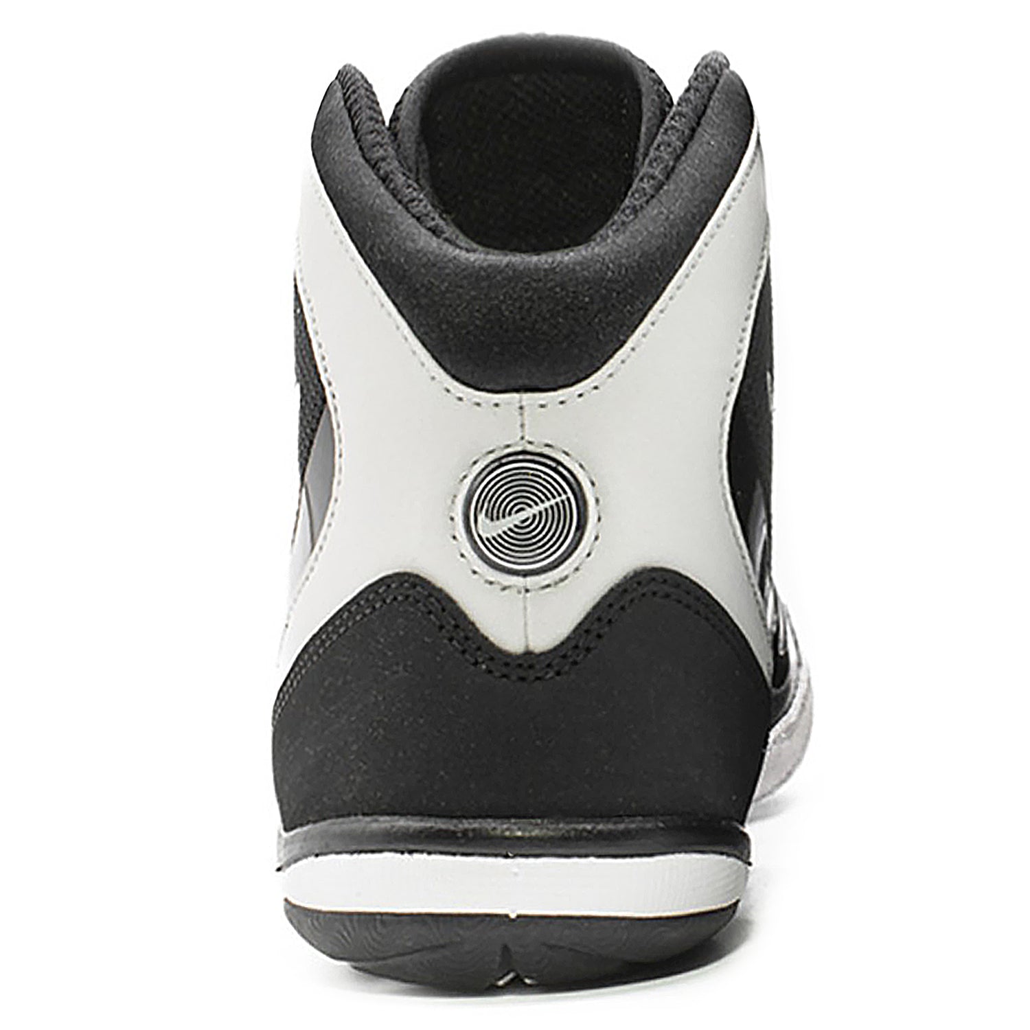 Nike Freek Wrestling Shoes in Black and White from the back