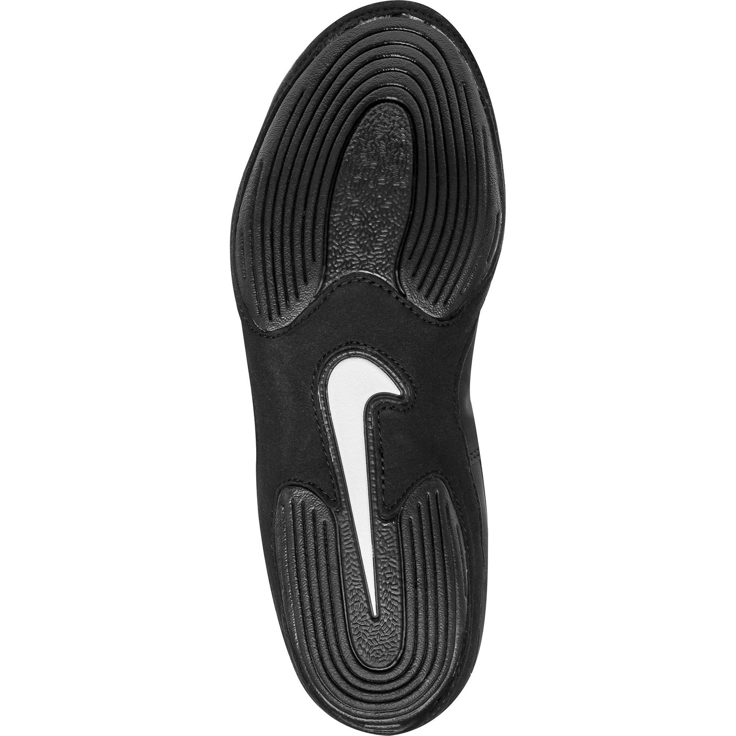 Nike Inflict 3 Wrestling Shoes in Black and Silver sole view