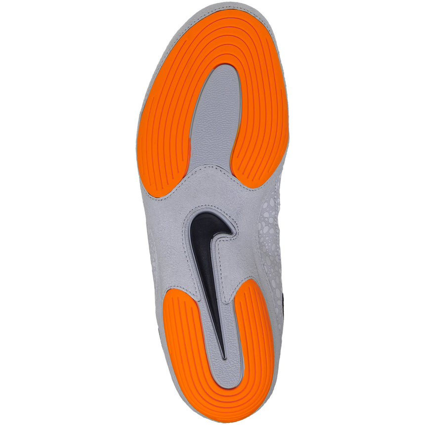 Nike Inflict 4 SE Wrestling Shoes in Grey and Orange sole view