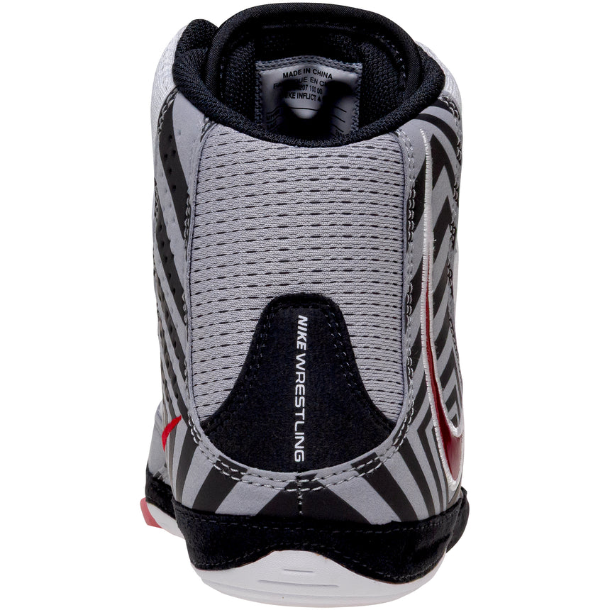 Nike Inflict 4 SE Wrestling Shoes in White and Red back view