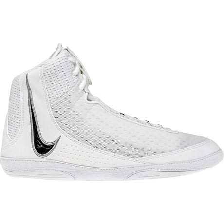 Nike Inflict 4 Wrestling Shoes in White and Black side view