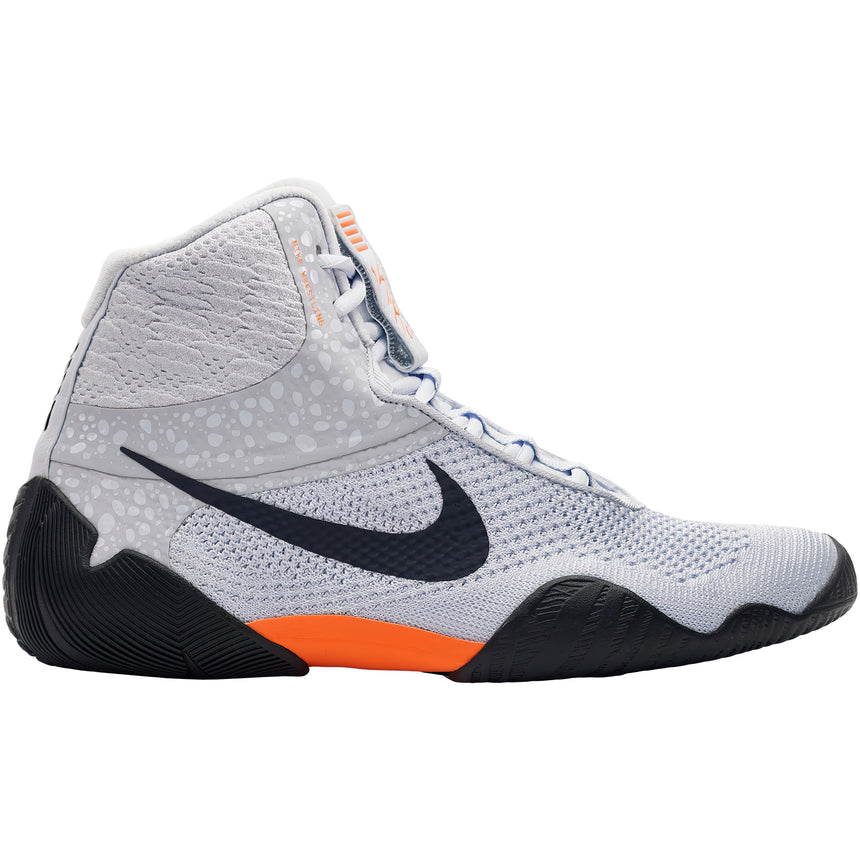 Nike Tawa SE Wrestling Shoes in Grey and Orange side view
