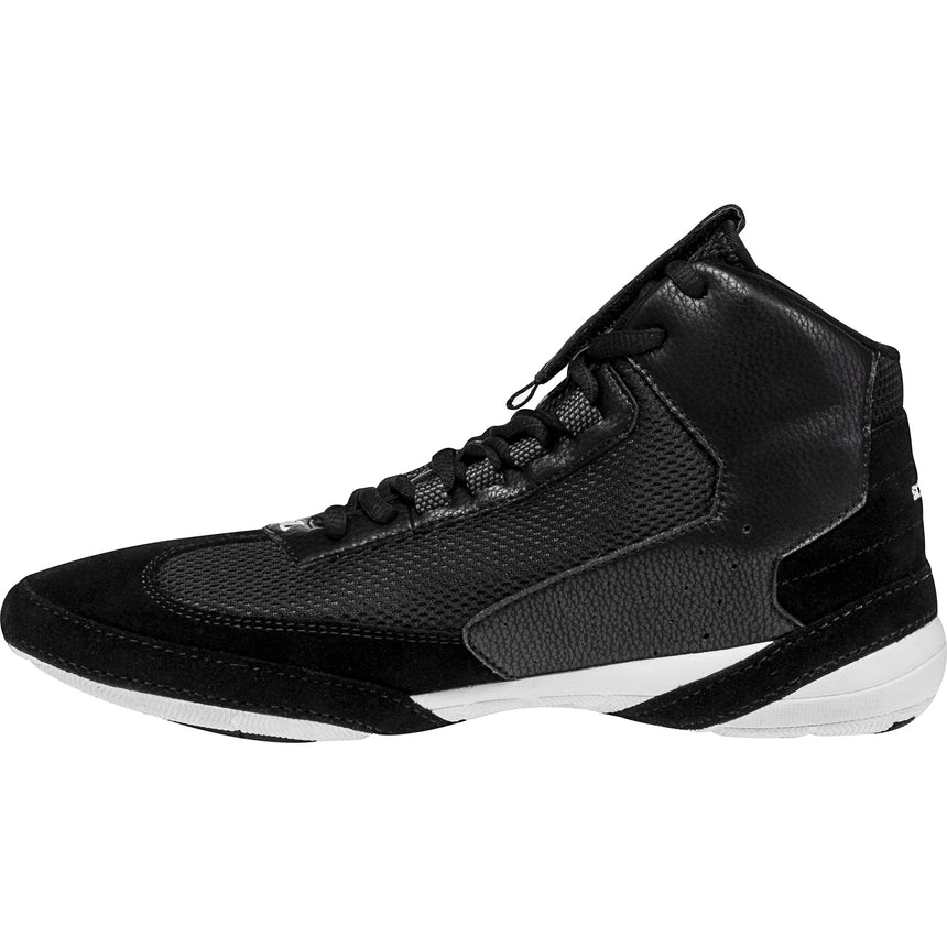 ScrapLife Ascend One Wrestling Shoes in Black and White side view 2