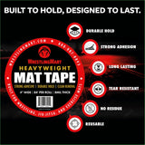 WrestlingMart 4 Inch Mat Tape (1 Case/24 Rolls)