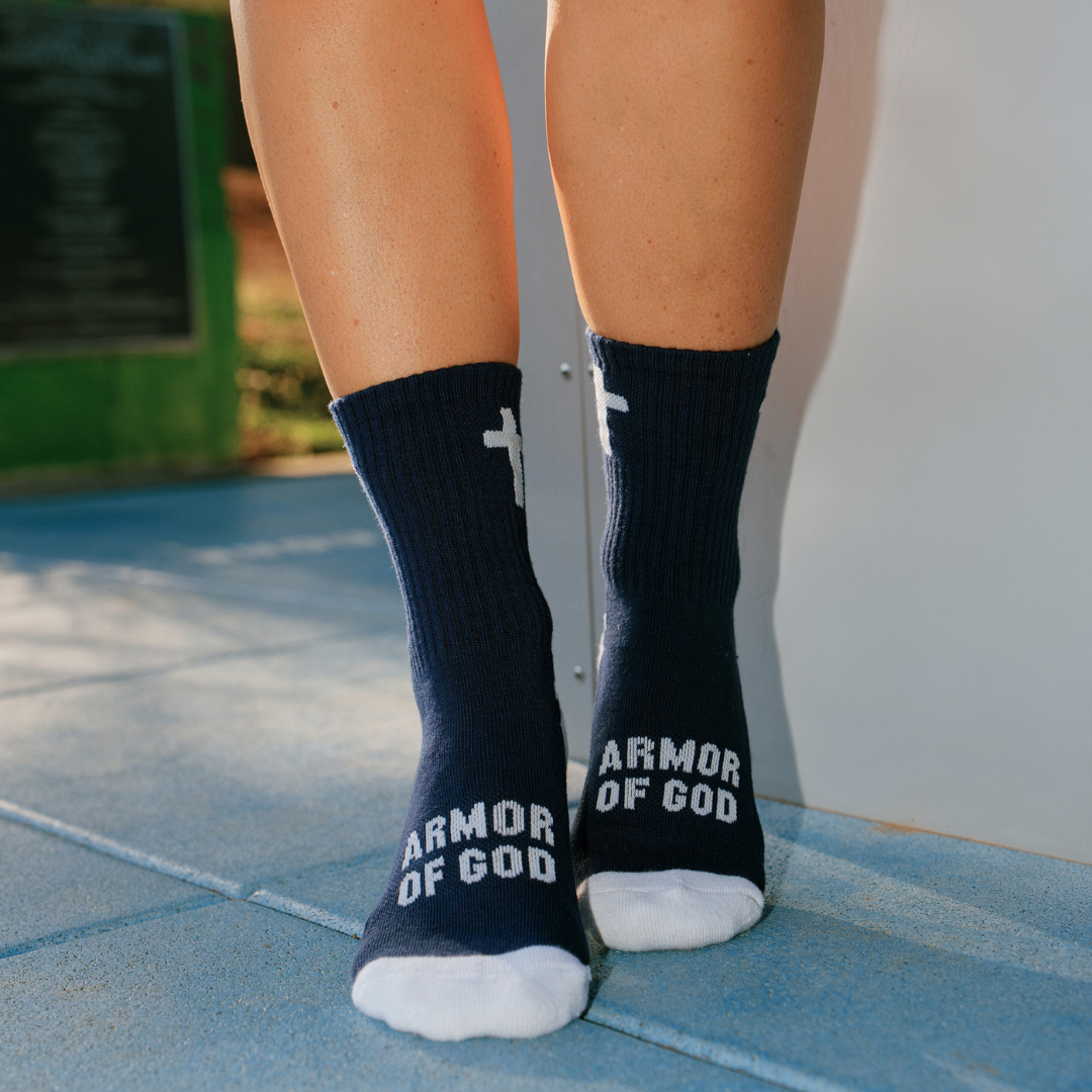 ARMOR OF GOD-Navy-White