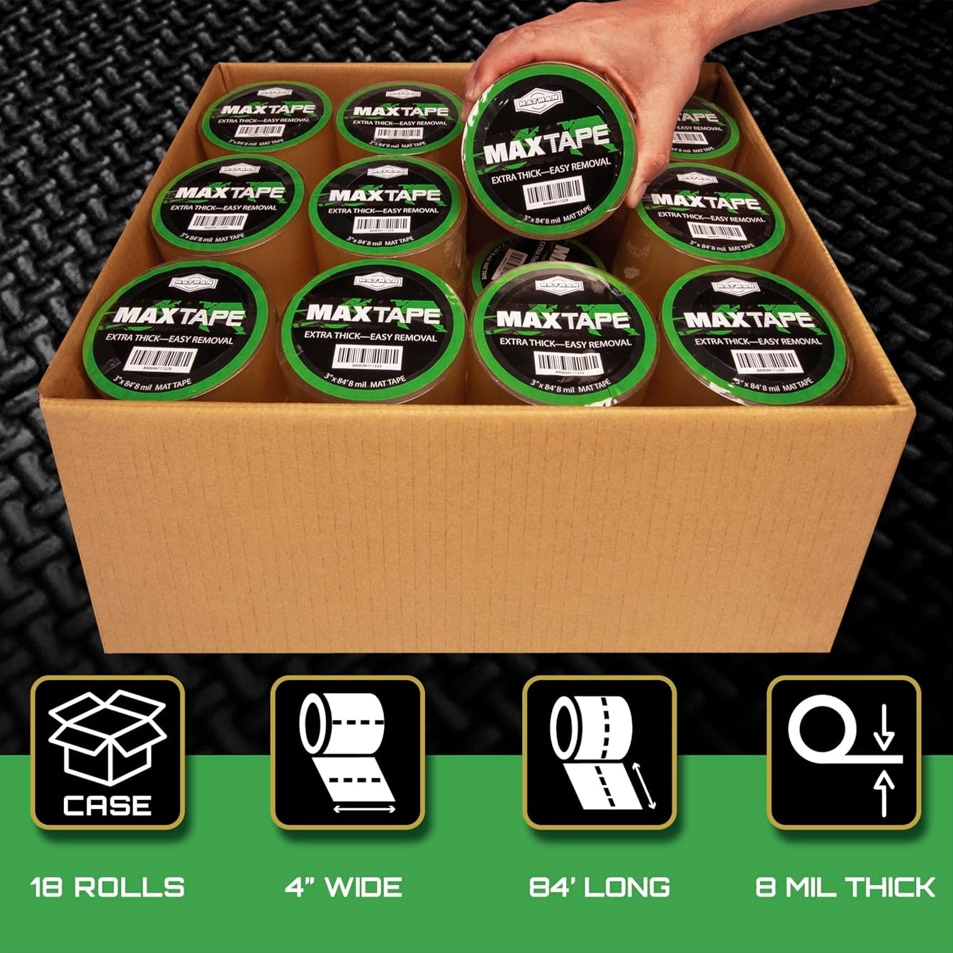 MatMan 4 Inch Mat Tape - Case of 18 Rolls