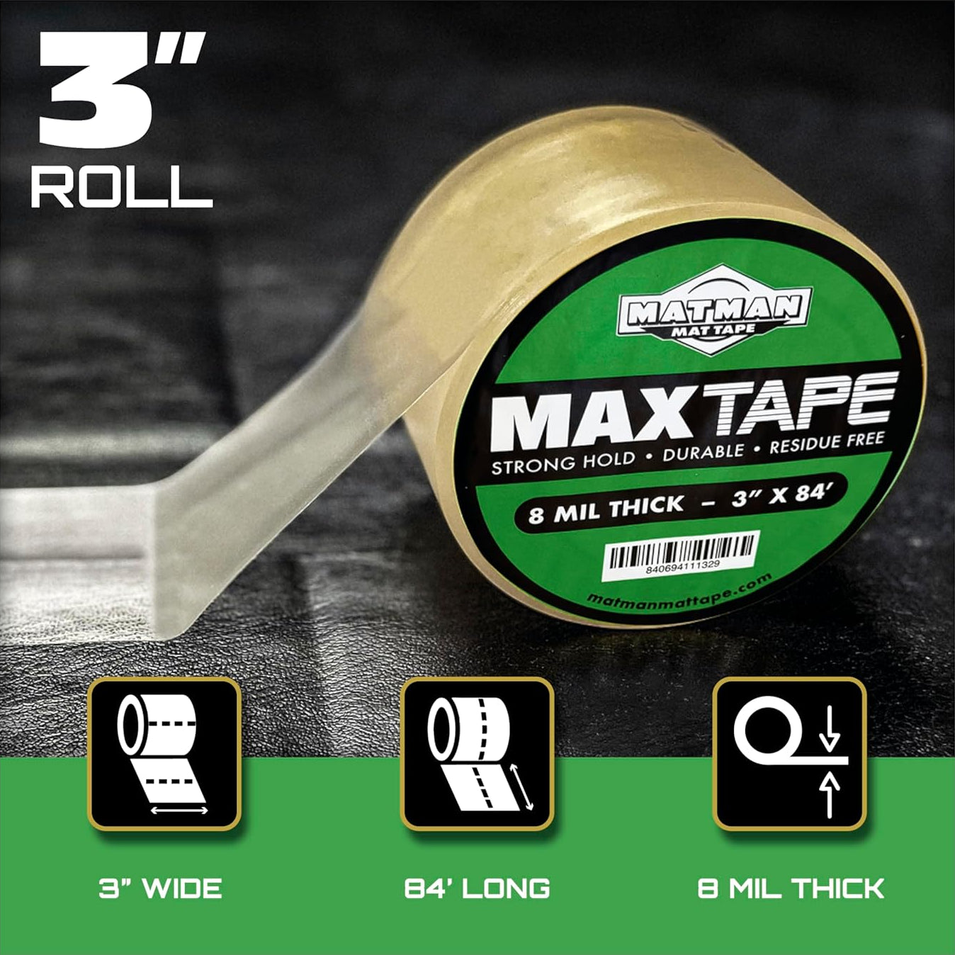 MatMan 3 Inch Mat Tape - 1 Roll