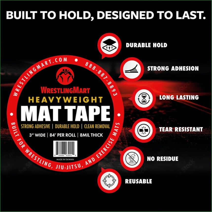 WrestlingMart 3 Inch Mat Tape (1 Case/24 Rolls)
