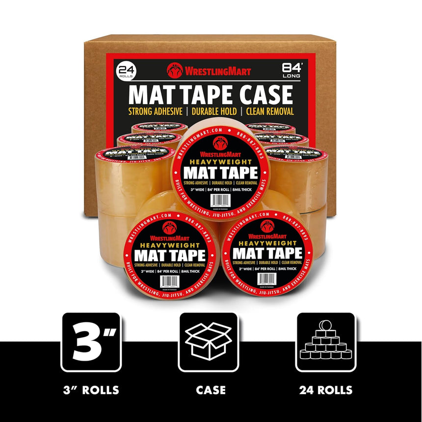 WrestlingMart 3 Inch Mat Tape (1 Case/24 Rolls)